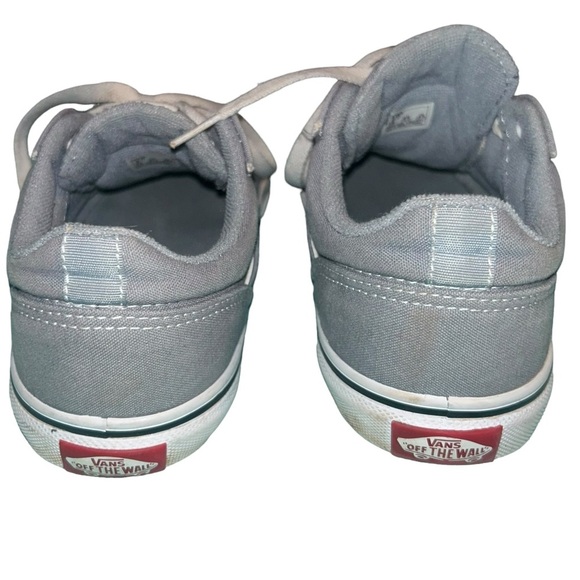 VANS Off the Walls Skater Shoes Boys Sz 4Y Gray White Canvas - Picture 3 of 8